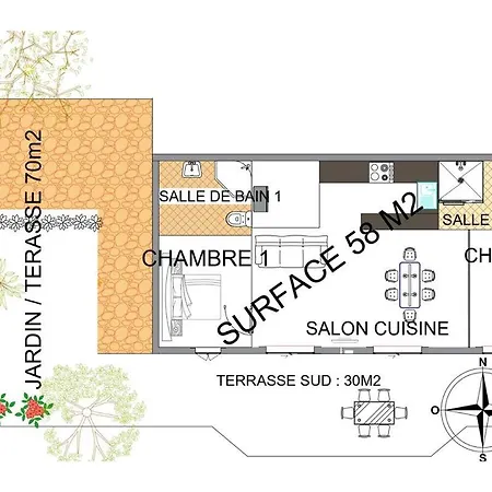 Διαμέρισμα Calme A 400 M De La